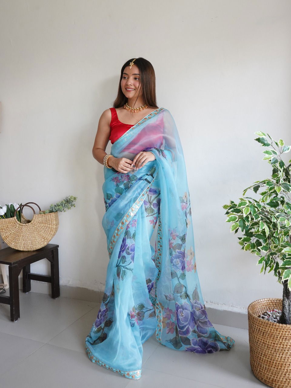 Nilam 01 Fancy Organza Wholesale Party Wear Sarees Catalog
